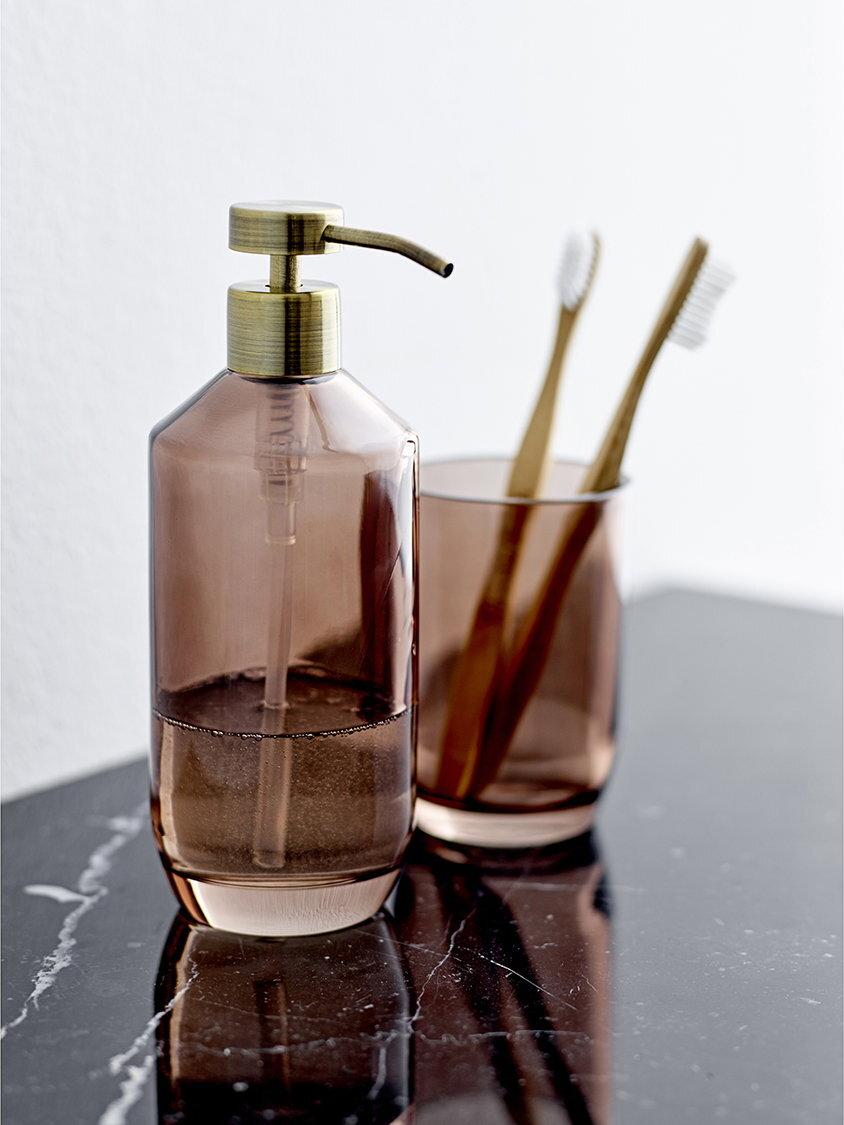 Kelímek na zubní kartáček Vintage Brown Glass
