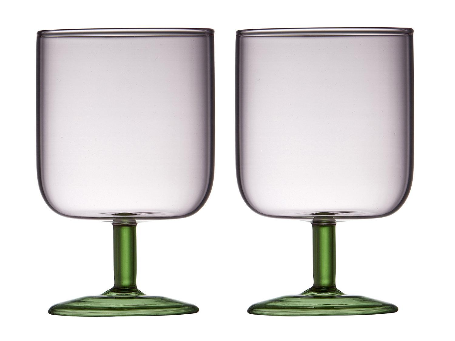 Sklenice na víno Torino 30 cl (2 ks) Pink/Green