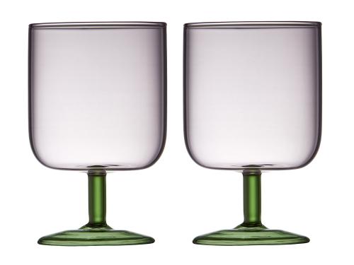 Sklenice na víno Torino 30 cl (2 ks) Pink/Green