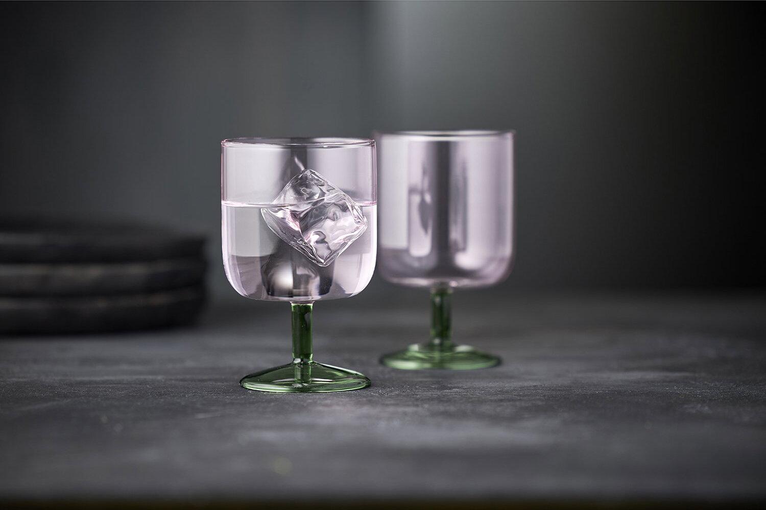 Sklenice na víno Torino 30 cl (2 ks) Pink/Green