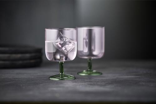 Sklenice na víno Torino 30 cl (2 ks) Pink/Green