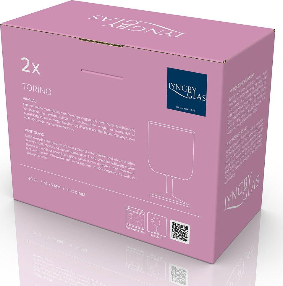 Sklenice na víno Torino 30 cl (2 ks) Pink/Green