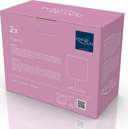 Sklenice na víno Torino 30 cl (2 ks) Pink/Green