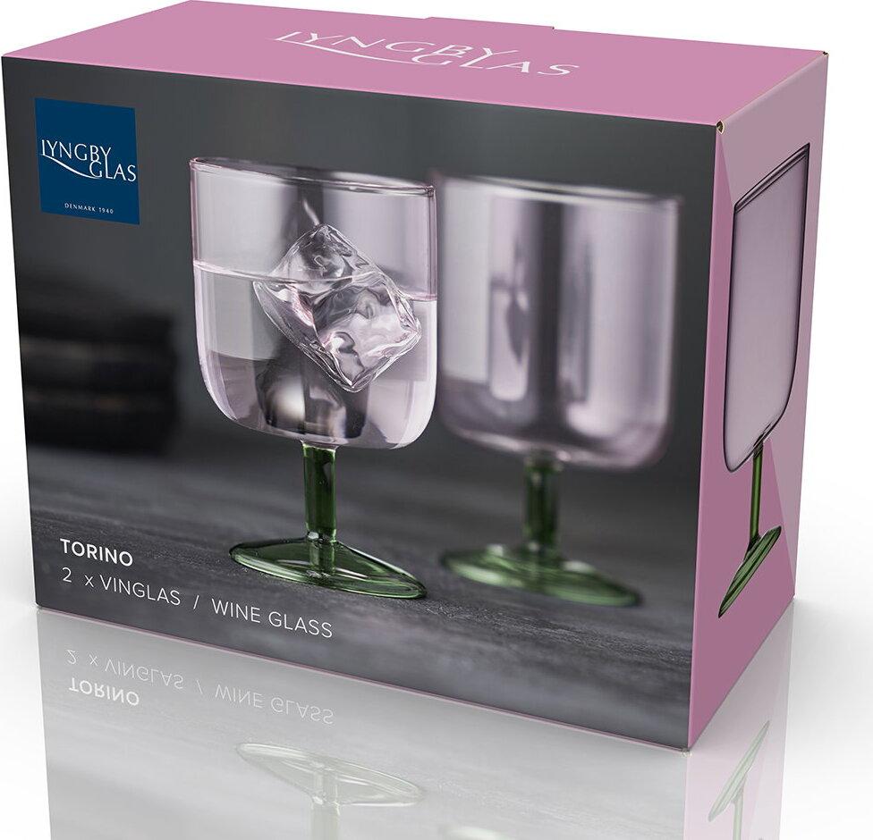 Sklenice na víno Torino 30 cl (2 ks) Pink/Green