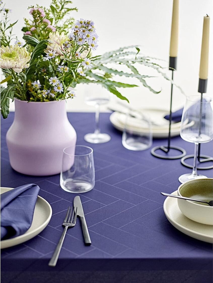 Akrylový ubrus s protiskluzovou úpravou 140 cm Tiles Indigo