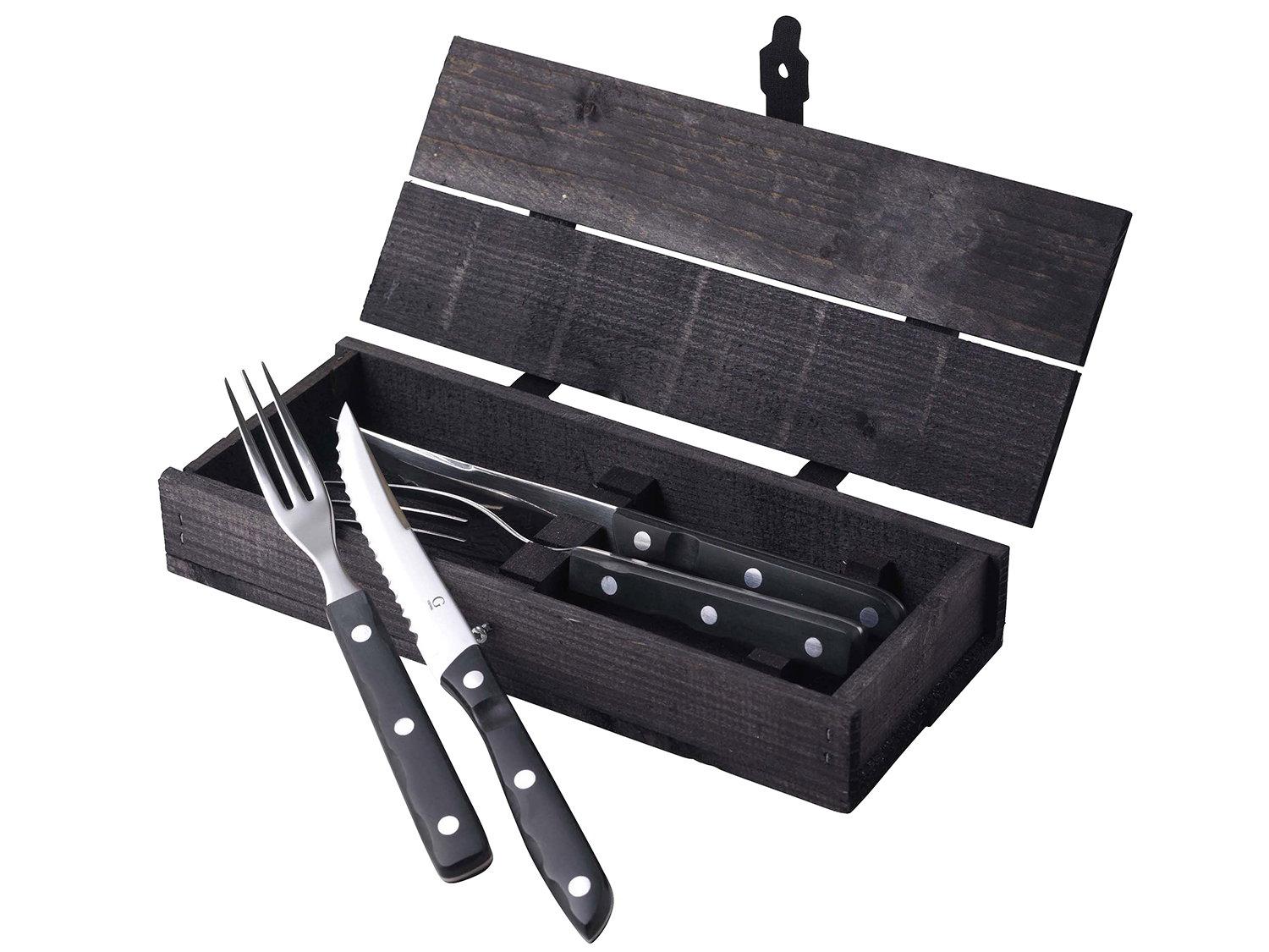 Steakové příbory Old Farmer Black 4 ks