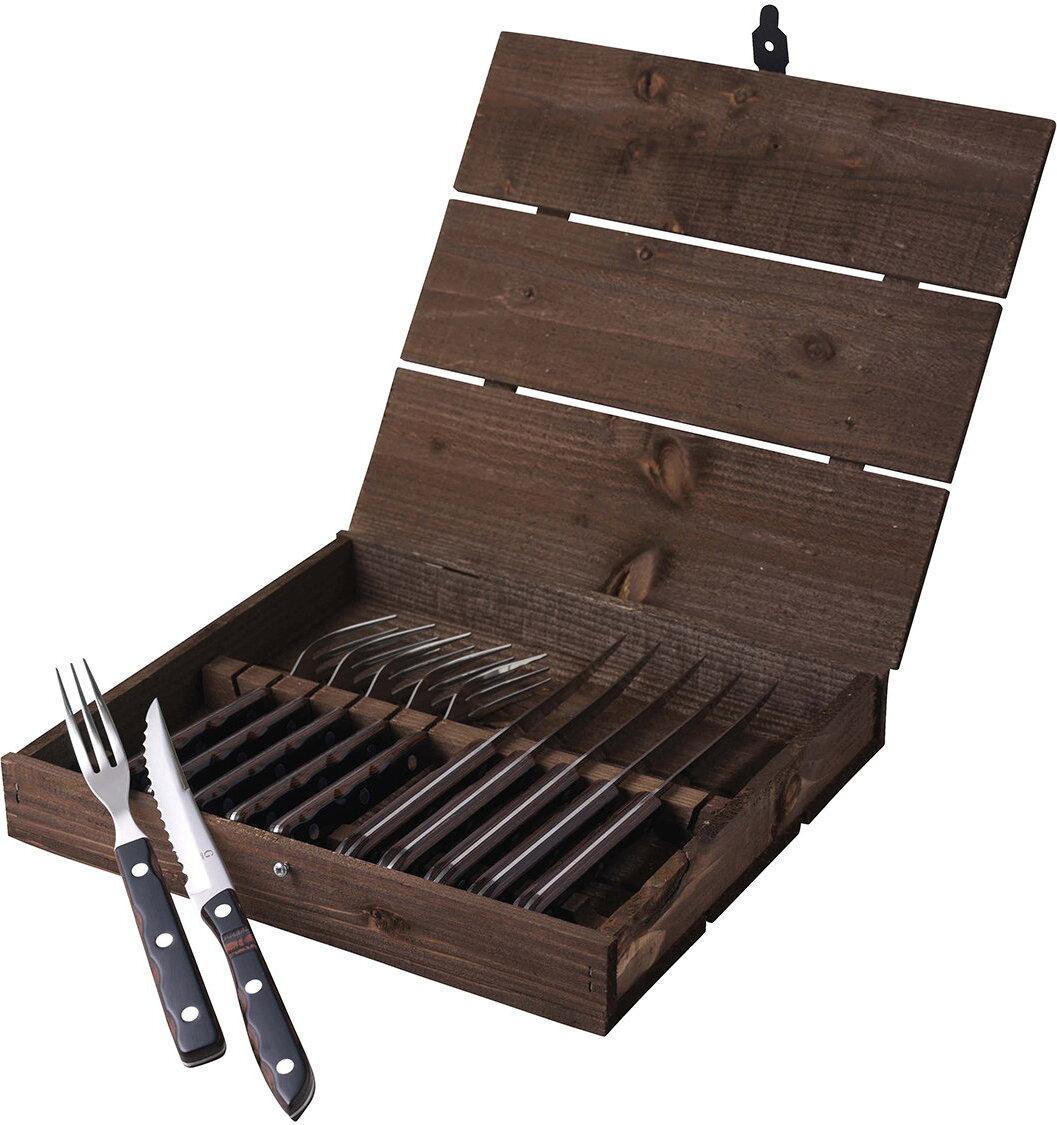 Steakové příbory Old Farmer Classic 12 ks Dřevo/Ocel