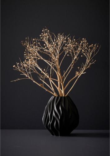 Porcelánová váza Flame 19 cm Black