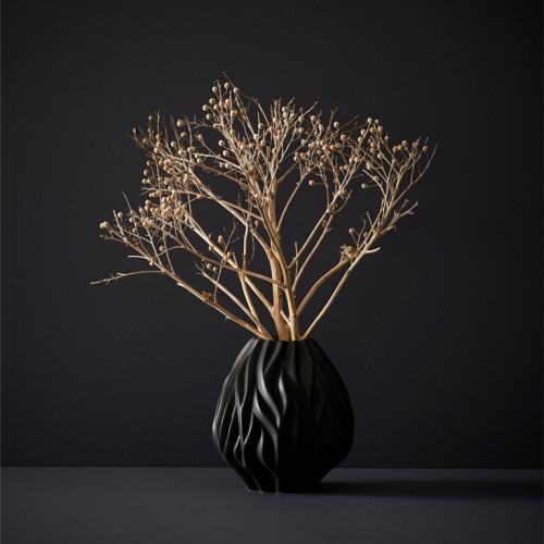 Porcelánová váza Flame 19 cm Black